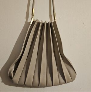 Melie Bianco Carrie Cream Shoulder Bag Vegan Leather No Pouch